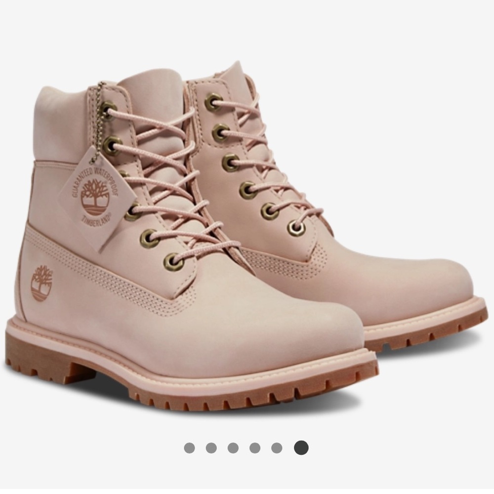 Timberland Women's Pink Lace-Up Boots